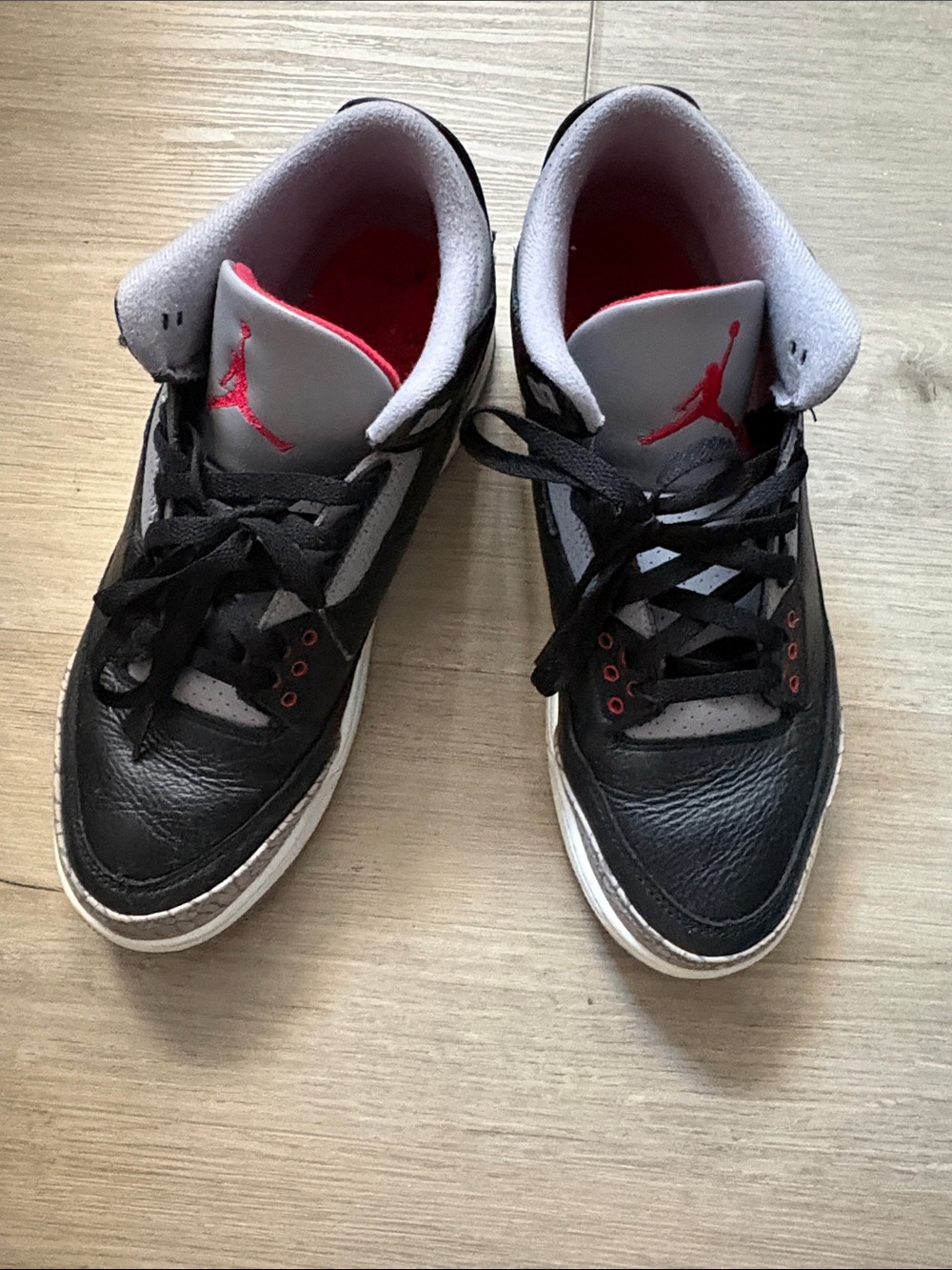Jordan Black Gray and Red Retro Sneakers